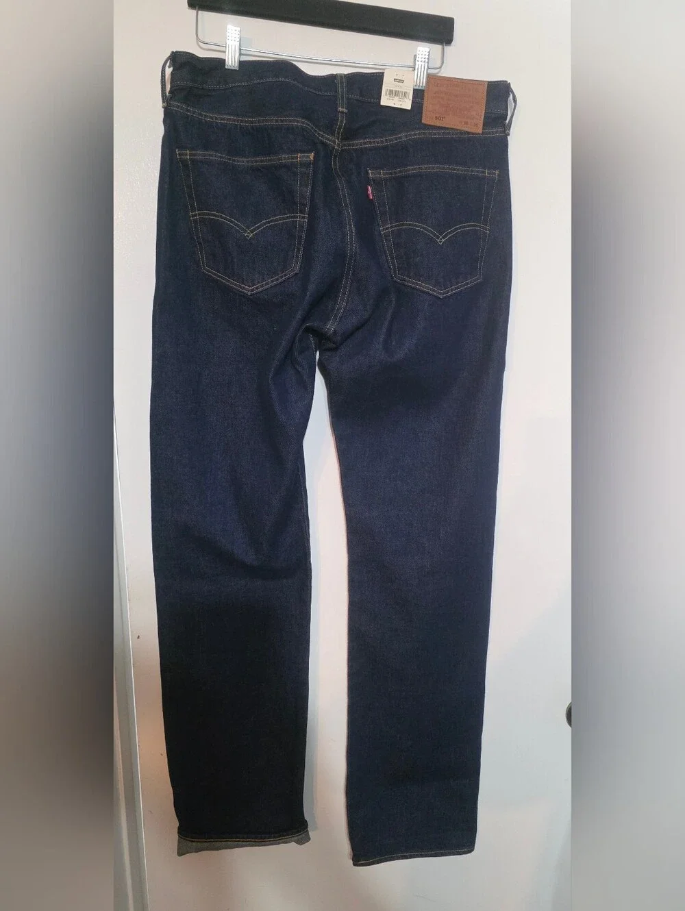 Levi's 501 Original Selvedge Men's Jeans Dark Wash Size 36 X 36 NWT